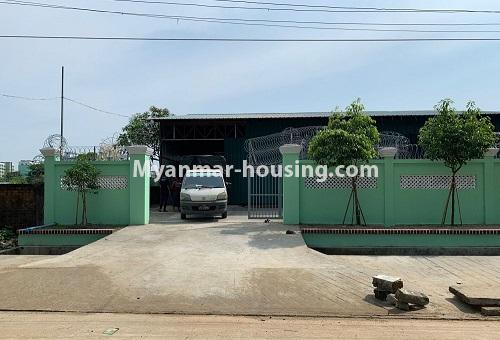 Myanmar real estate - land property - No.2540 - Warehouse for rent in North Dagon! - main entrance view
