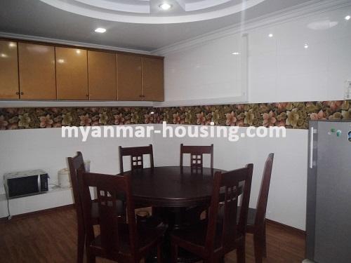 Myanmar real estate - for rent property - No.1111 - Quiet and residential  condo near Kandawgyie Lake - Don't miss the chance! - View of dining room