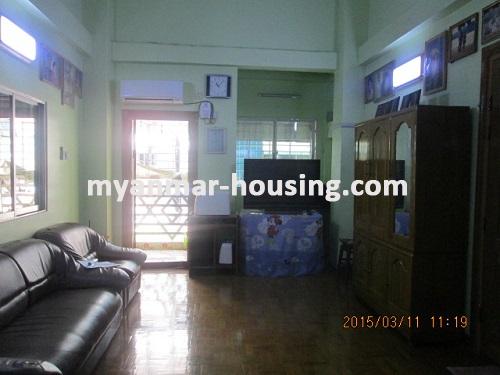 Myanmar real estate - for rent property - No.1157 - Small Room Suitable for Couple or Single Person in Downtown area! - View of the living room.