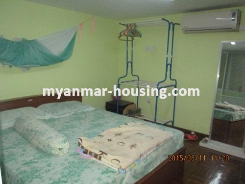 Myanmar real estate - for rent property - No.1157 - Small Room Suitable for Couple or Single Person in Downtown area! - View of the master bed room.