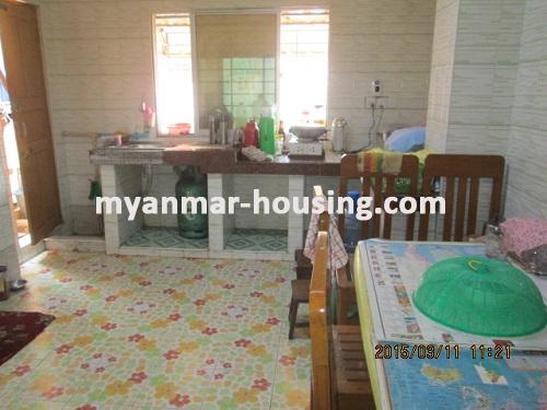 Myanmar real estate - for rent property - No.1157 - Small Room Suitable for Couple or Single Person in Downtown area! - View of the kitchen room.