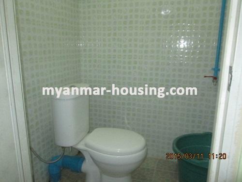Myanmar real estate - for rent property - No.1157 - Small Room Suitable for Couple or Single Person in Downtown area! - View of the wash room.