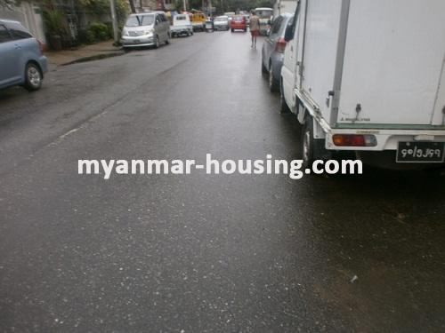 Myanmar real estate - for rent property - No.1443 - A condo near shopping mall and restaurant! - View of the street.