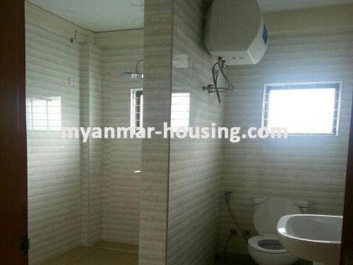 Myanmar real estate - for rent property - No.1500 - An apartment for rent in Mingalar Taung Nyunt Township. - View of Bath room and Toilet