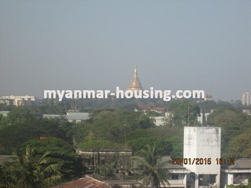 Myanmar real estate - for rent property - No.1659 - A Penthouse room is available at Downtown. - 