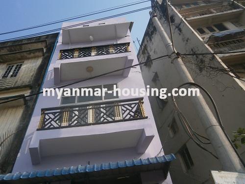 Myanmar real estate - for rent property - No.1687 - A Good Landed House for rent in  LanmadawTownship - View of the building.