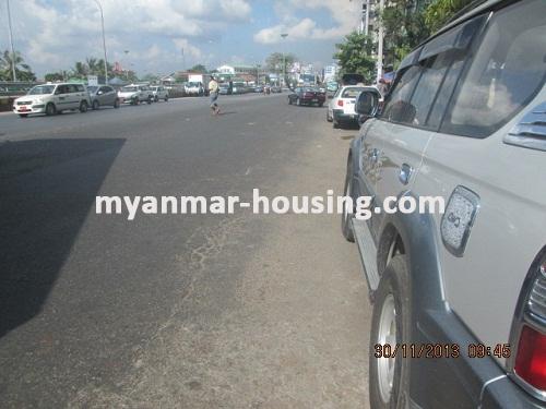 Myanmar real estate - for rent property - No.1687 - A Good Landed House for rent in  LanmadawTownship - View of the road.