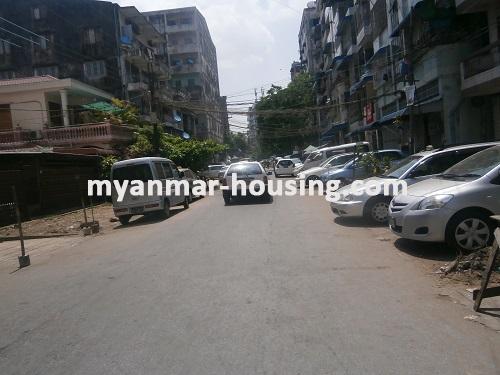 Myanmar real estate - for rent property - No.1824 - Ground Floor for rent which is clean! - View of the street.