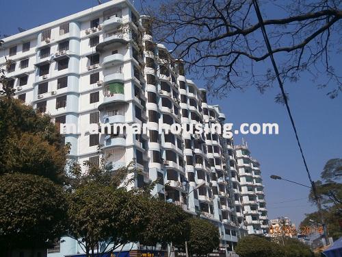 Myanmar real estate - for rent property - No.1888 - Good condo suitable for doing business in Sanchaung! - View of the building.