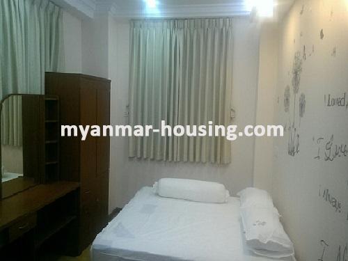 Myanmar real estate - for rent property - No.1900 -  Well decorated room for rent in Barkaya Condo, Sanchaung Township. - View of the bed room.