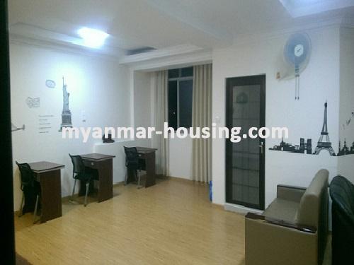 Myanmar real estate - for rent property - No.1900 -  Well decorated room for rent in Barkaya Condo, Sanchaung Township. - View of the master bed room.