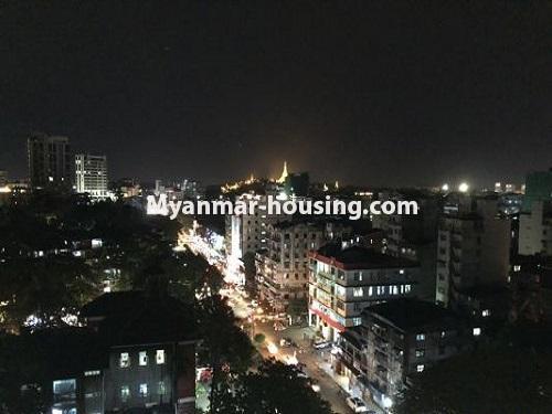 Myanmar real estate - for rent property - No.1900 -  Well decorated room for rent in Barkaya Condo, Sanchaung Township. - view from balcony