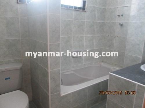 Myanmar real estate - for rent property - No.1912 - Spacious landed House with Wide Varendah in F.M.I City! - View of the wash room.