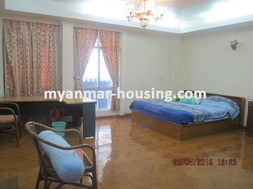 Myanmar real estate - for rent property - No.1934 - Fully furnished Condo apartment in Downtown! - View of the master bed room.