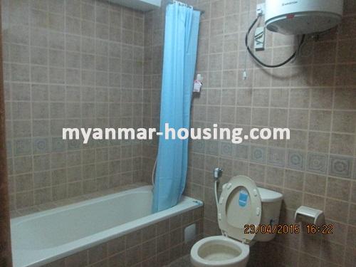 Myanmar real estate - for rent property - No.1934 - Fully furnished Condo apartment in Downtown! - View of the wash room.