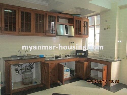 Myanmar real estate - for rent property - No.1934 - Fully furnished Condo apartment in Downtown! - View of the kitchen room.