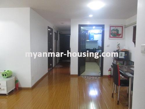 Myanmar real estate - for rent property - No.1948 - A nice room near Market Place in Bahan! - view of the hall way to other rooms
