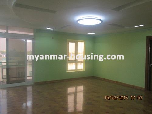 Myanmar real estate - for rent property - No.2003 - Brand New Condo located near Park Royal Hotel and Kandawkyie Lake! - View of the living room.
