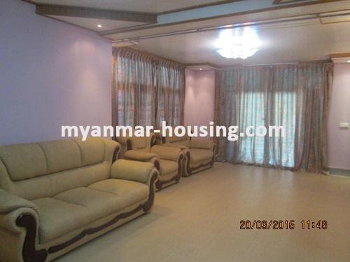 Myanmar real estate - for rent property - No.2020 - Clean and Tidy Landed House Closed to City Mart in F.M.I! - View of the living room.