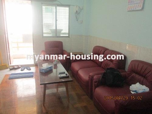 Myanmar real estate - for rent property - No.2035 - Clean and Fully-Furnished Room located near Inya Lake! - View of the living room.