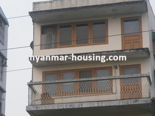 Myanmar real estate - for rent property - No.2094 - House in business area for rent! - Front view of the building.