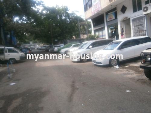 Myanmar real estate - for rent property - No.2096 - Condo in one of the best areas for rent! - View of the road.