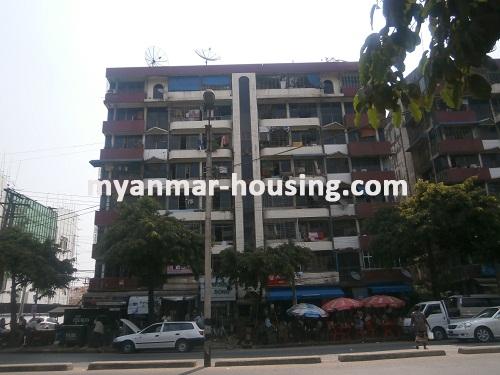 Myanmar real estate - for rent property - No.2097 - An apartment in calm and quiet area! - Front view of the building.