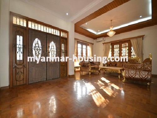 Myanmar real estate - for rent property - No.2099 - Well-decorated House in one of the Best Housing! - View of the living room.