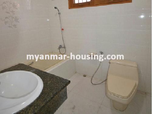 Myanmar real estate - for rent property - No.2099 - Well-decorated House in one of the Best Housing! - View of the wash room.
