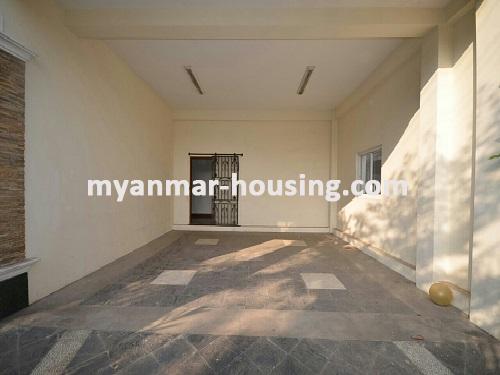 Myanmar real estate - for rent property - No.2099 - Well-decorated House in one of the Best Housing! - View of the garage