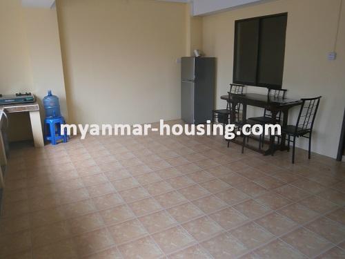 Myanmar real estate - for rent property - No.2100 - Condo near Sule Pagoda, Sakura Tower and BoGyoke Market! - View of the dinning room.