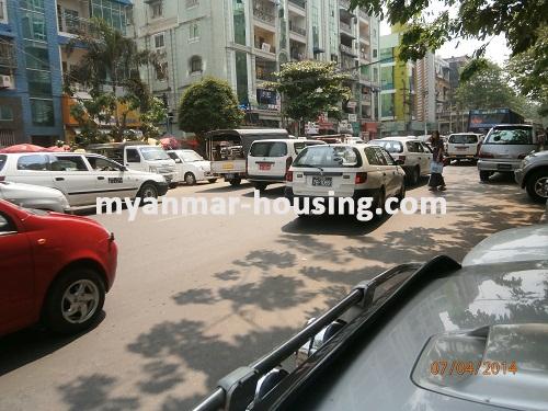 Myanmar real estate - for rent property - No.2101 - Condo for rent in Botahtaung! - View of the street.