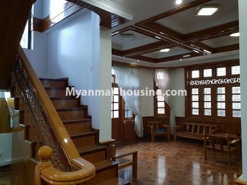 Myanmar real estate - for rent property - No.2102 - Excellent  house  for  rent  in Yankin now! - View of the stair.