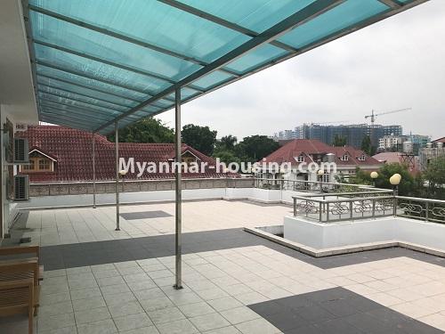 Myanmar real estate - for rent property - No.2102 - Excellent  house  for  rent  in Yankin now! - View of the top floor.