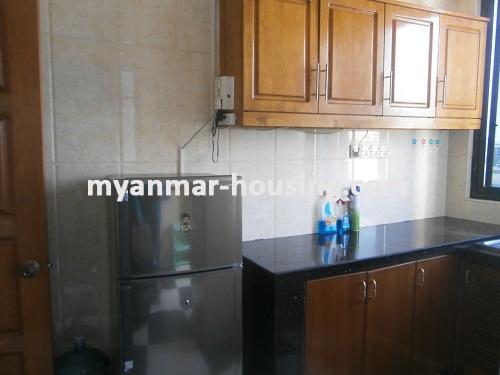 Myanmar real estate - for rent property - No.2176 - Furnished Room Suitable for Single Person /Couple /Small Family in Diamond Condo! - View of the kitchen
