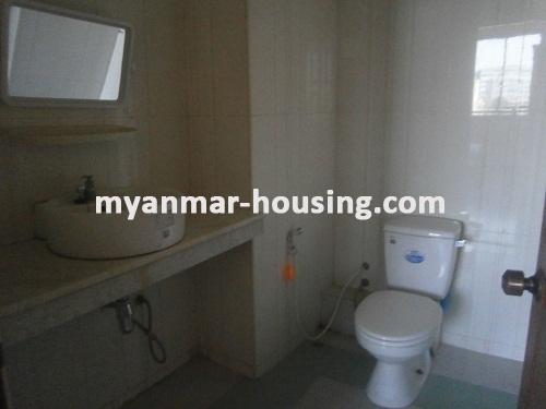 Myanmar real estate - for rent property - No.2176 - Furnished Room Suitable for Single Person /Couple /Small Family in Diamond Condo! - View of the Bath Room