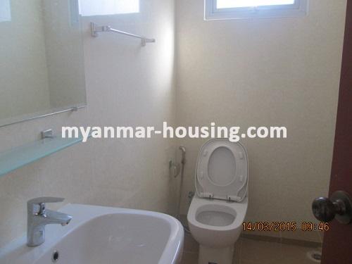 Myanmar real estate - for rent property - No.2181 - Brand New Room for rent located in Quiet and Safe Area! - View of the wash room.