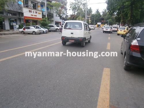 Myanmar real estate - for rent property - No.2214 - Fair price for rent in Pazundaung! - View of the road.