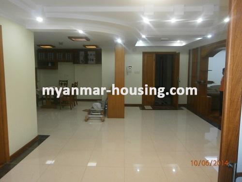 Myanmar real estate - for rent property - No.2240 - Well-decorated condo is available in business area! - View of the living room.