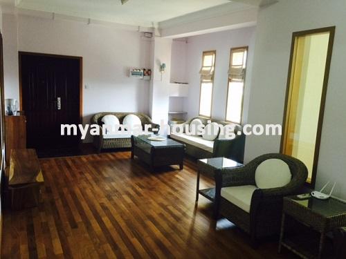 Myanmar real estate - for rent property - No.2312 - The great Condo near the Kandawkyi Lake and Shwedagon Pagoda! - View of the living room.