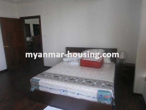 Myanmar real estate - for rent property - No.2329 - Condo for Rent in New Building with Fully Furnished! - View of the master bed room.