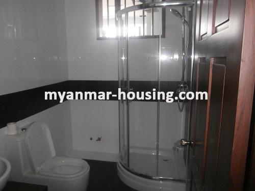 Myanmar real estate - for rent property - No.2329 - Condo for Rent in New Building with Fully Furnished! - View of the wash room.