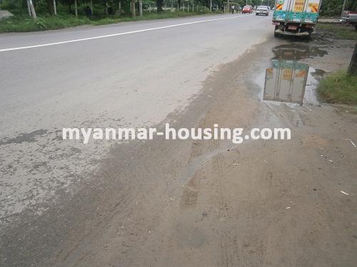 Myanmar real estate - for rent property - No.2331 - Three storeys building for office only in Tharketa! - View of the road.