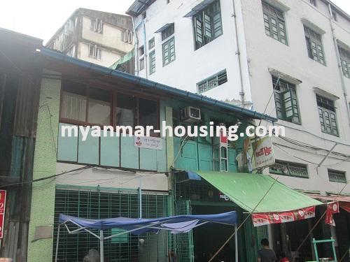 Myanmar real estate - for rent property - No.2347 - House for rent in downtown! - Front view of the building.