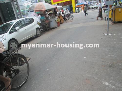 Myanmar real estate - for rent property - No.2347 - House for rent in downtown! - View of the street.