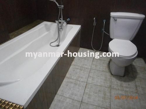 Myanmar real estate - for rent property - No.2355 - Apartment near hledan in Kamaryut! - View of the wash room.