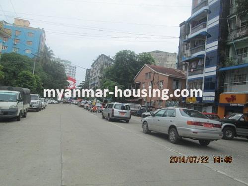 Myanmar real estate - for rent property - No.2359 - Apartment for rent in Pazundaung! - View of the road.