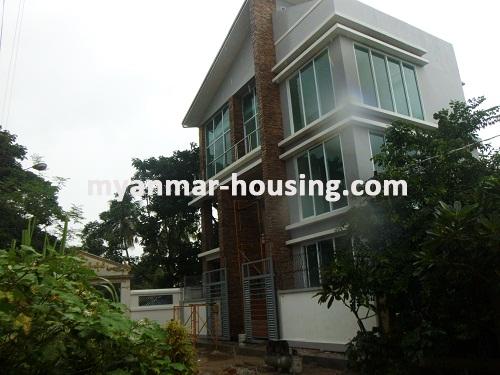 Myanmar real estate - for rent property - No.2375 - House for rent in Mya Kan Thar housing! - View of the building.