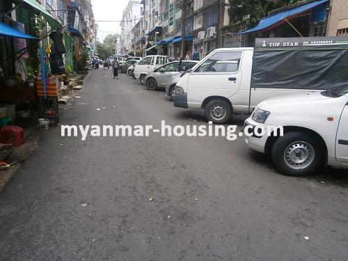 Myanmar real estate - for rent property - No.2376 - Condo for rent in downtown available! - View of the street.