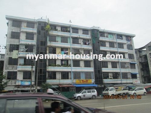 Myanmar real estate - for rent property - No.2379 - Good for shop in Hlaing! - Front view of the building.